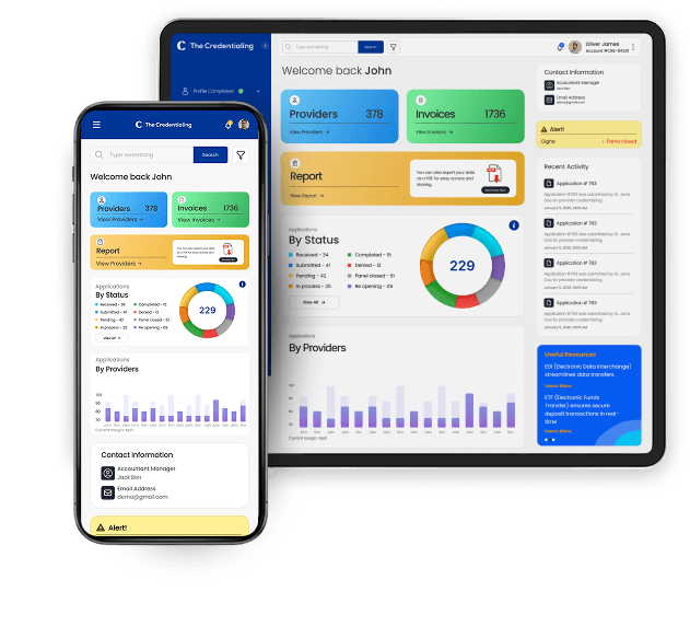The Credentialing Portal Dashboard