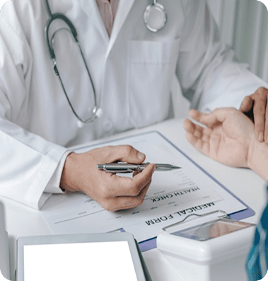 Doctor with Credentialing Form