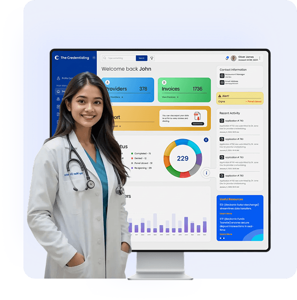 TheCredentialing provider enrollment dashboard