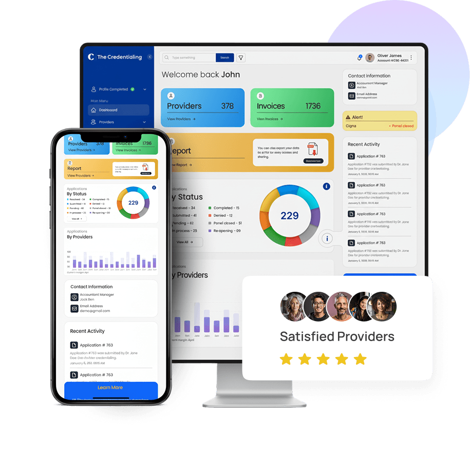 The Credentialing Portal Dashboard