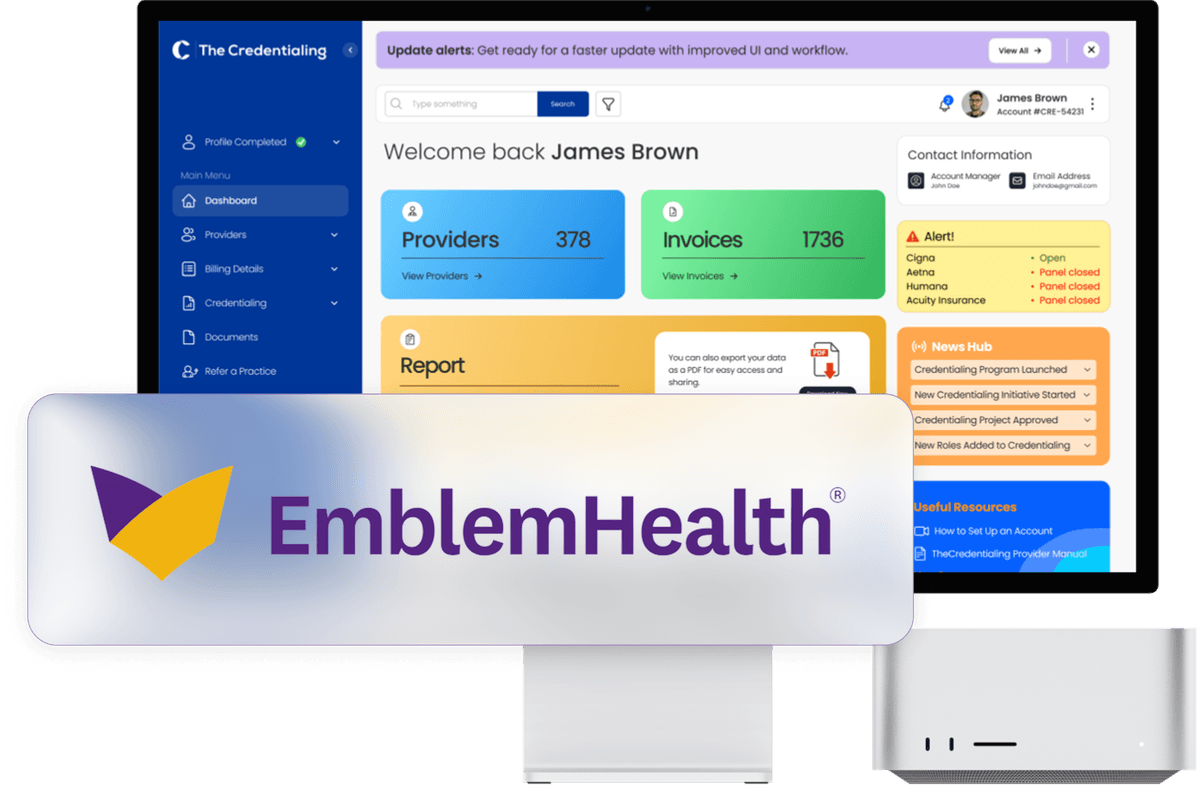 Emblem Health Provider Enrollment Dashboard
